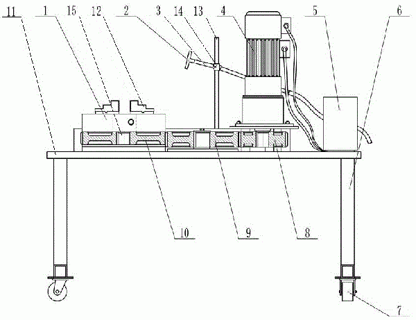 帶式輸送機(jī)用車輪凹槽淬火工藝裝置