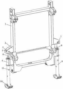 移動(dòng)破碎站用工作支撐機(jī)構(gòu)