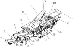 破碎主機(jī)高集成多主機(jī)互換自行式破碎篩分基站