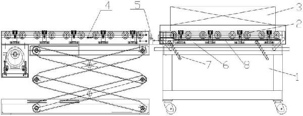 用于廢舊動(dòng)力電池包上料的推車結(jié)構(gòu)