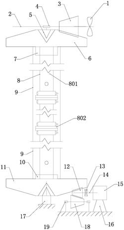 風(fēng)電吊倉下移式風(fēng)機動力機械傳動裝置及系統(tǒng)