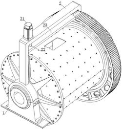 具有鋼球吸附結(jié)構(gòu)的臥式球磨機(jī)