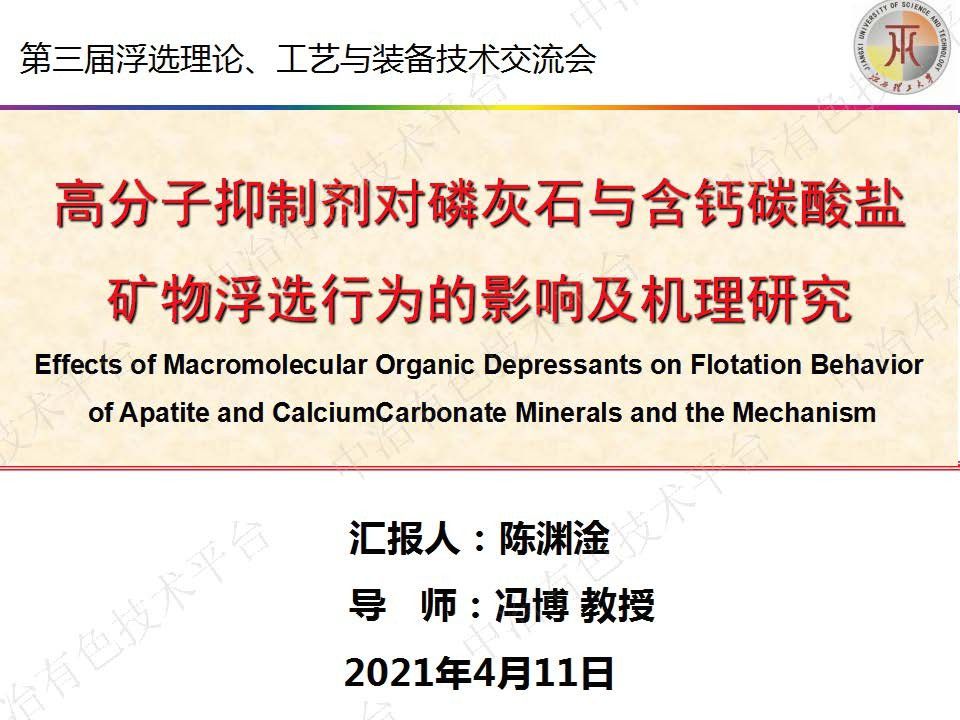 高分子抑制劑對(duì)磷灰石與含鈣碳酸鹽礦物浮選行為的影響及機(jī)理研究