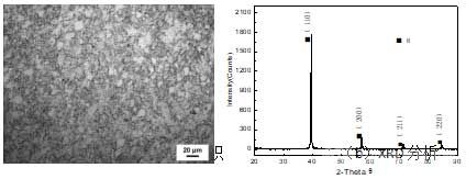 熱軋態(tài)顯微組織及XRD衍射分析